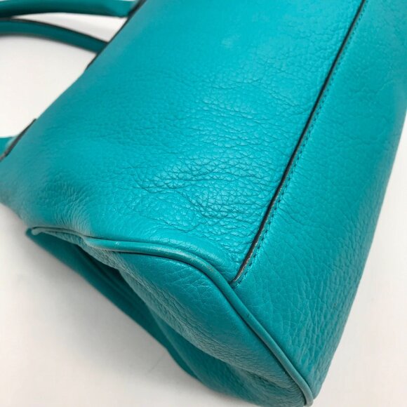 Kate Spade Teal Pebbled Leather Bexley Stevie Satchel Bag - Picture 9 of 10
